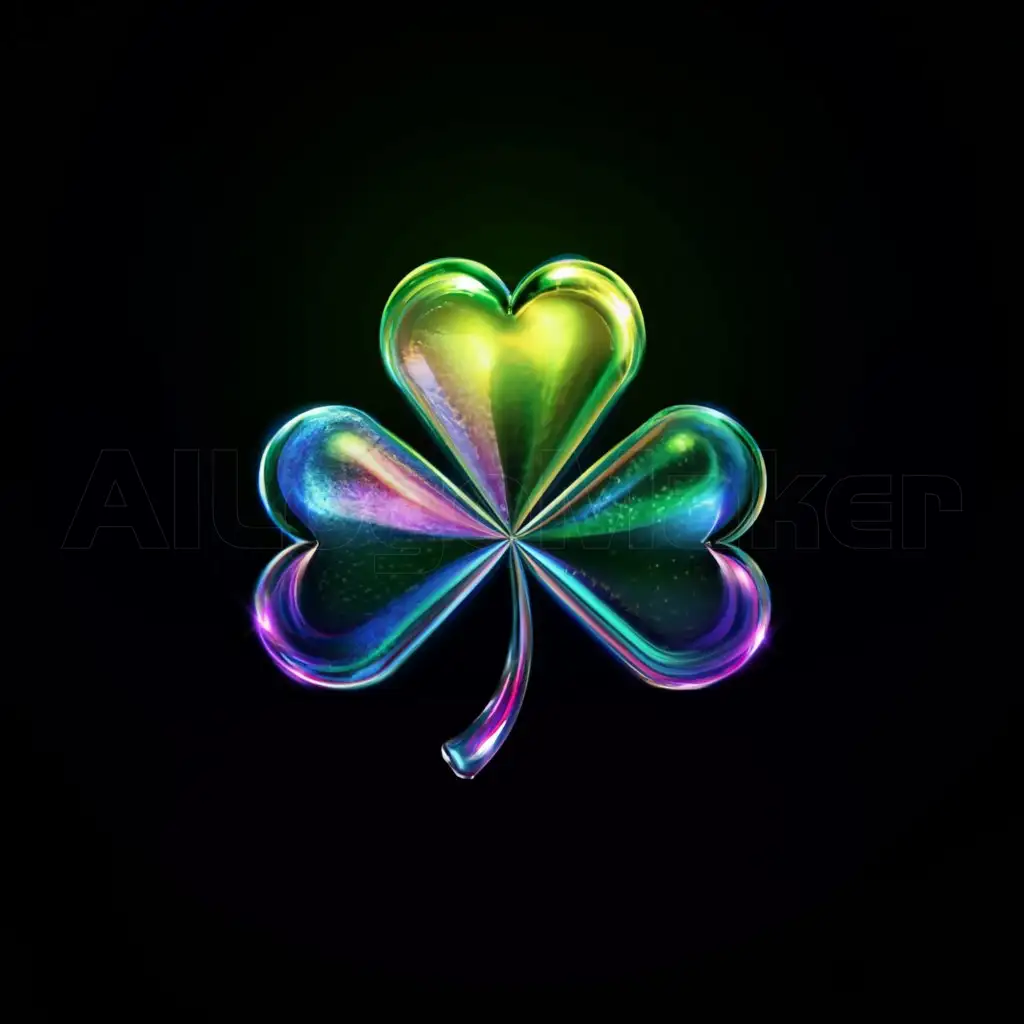 a logo design,with the text "Multicolored clover", main symbol:Multicolored, iridescent, bright clover,complex,be used in Travel industry,clear background