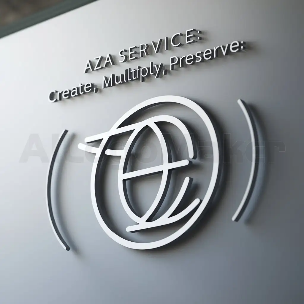 a logo design,with the text "Aza Service Create, Multiply, Preserve", main symbol:connectie world,Moderate,be used in Construction industry,clear background