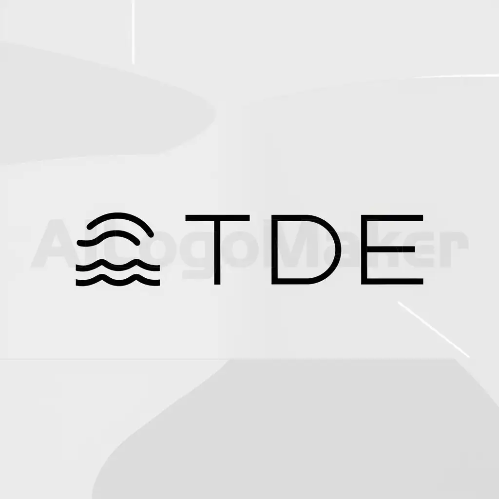 a logo design,with the text "Tide", main symbol:small wave,Minimalistic,be used in Technology industry,clear background