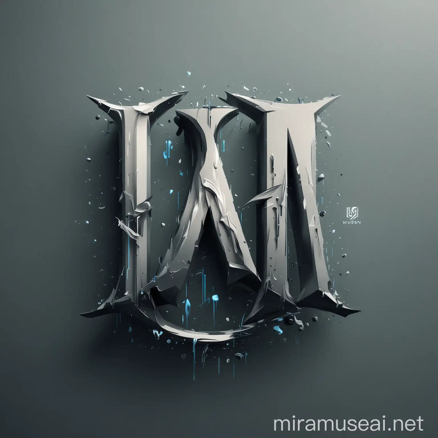 Futuristic IM Logo Design for Ishrat Mubeen