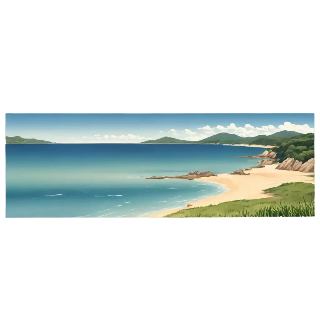 sea landscape in anime style