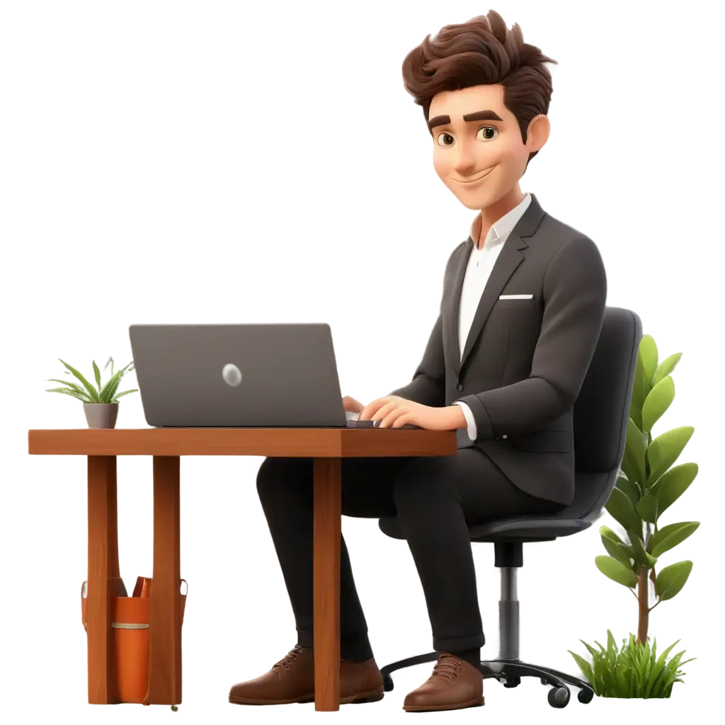 Professional-2D-Vector-Developer-at-Work-Creative-PNG-Image-in-a-Tranquil-Park-Setting