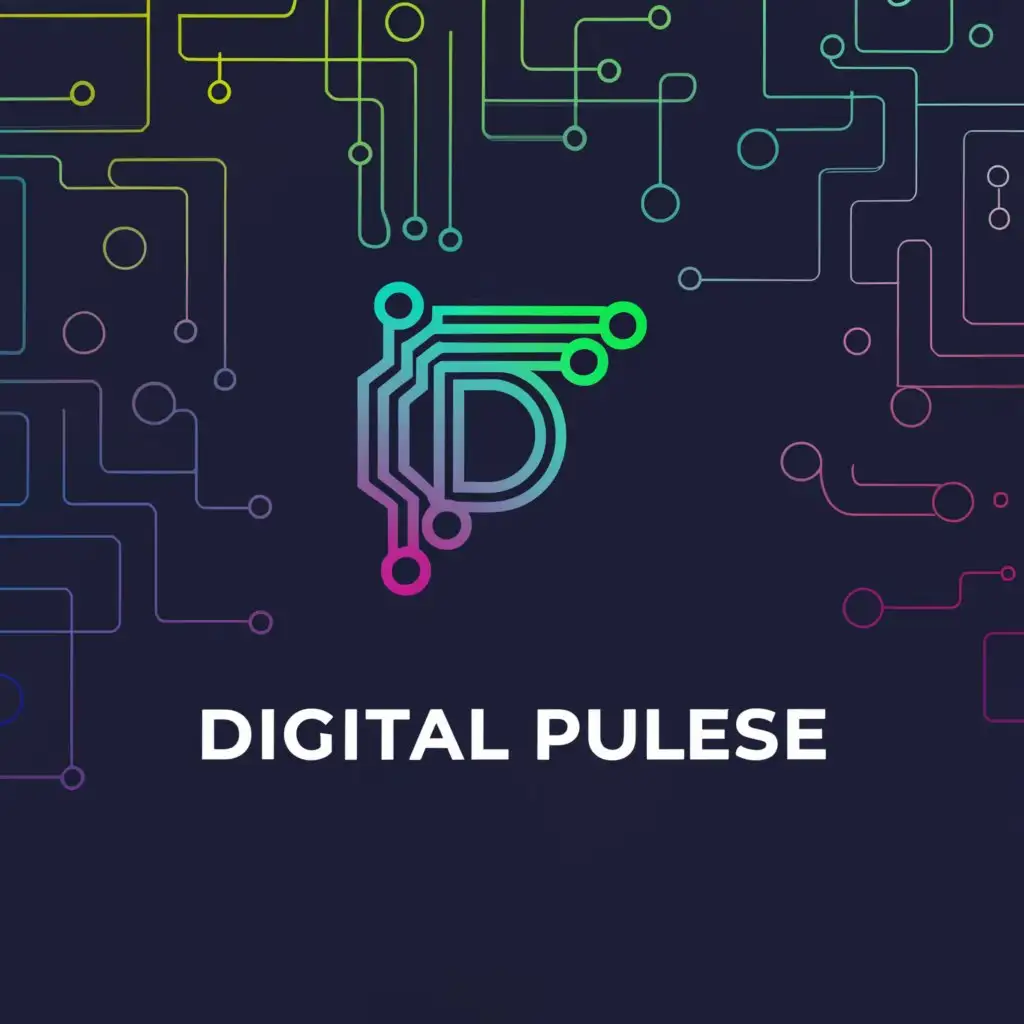 a logo design,with the text "Digital pulse", main symbol:digital,Modéré,be used in Technologie industry,clear background