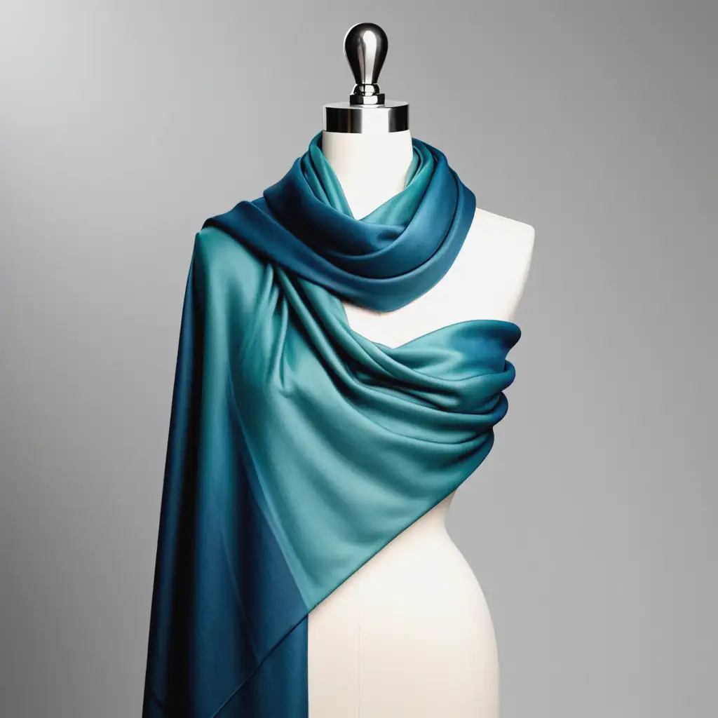 Elegant Long Stole Displayed on Mannequin for Chic Fashion Showcase
