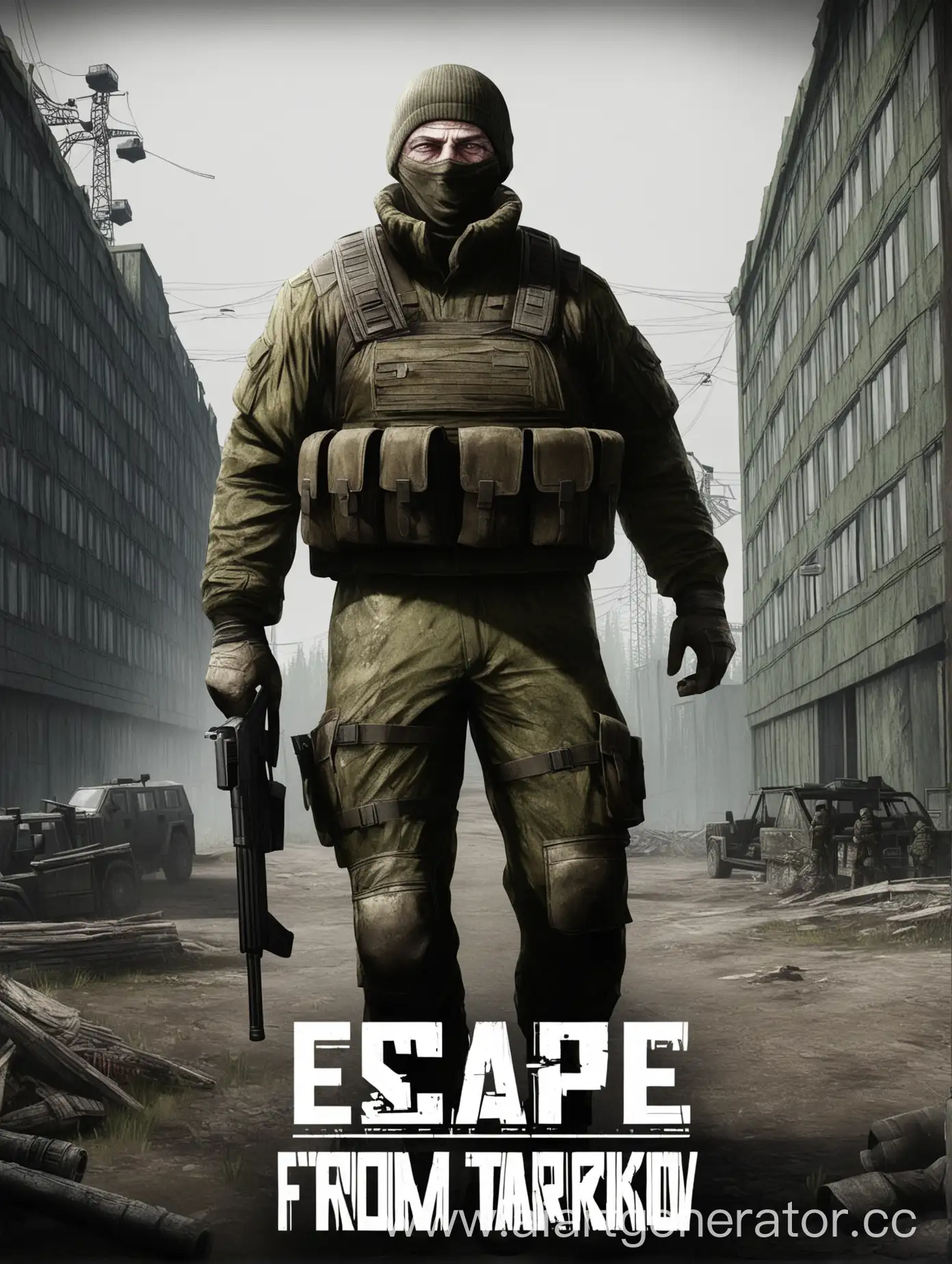 Intense-Battle-Scene-in-PostApocalyptic-Wasteland-Escape-from-Tarkov-Poster