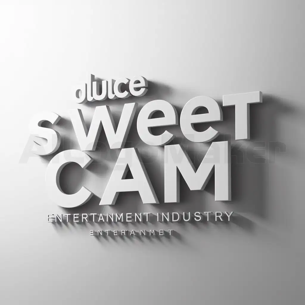 a logo design,with the text "sweet cam", main symbol:dulce,Moderate,be used in Entertainment industry,clear background