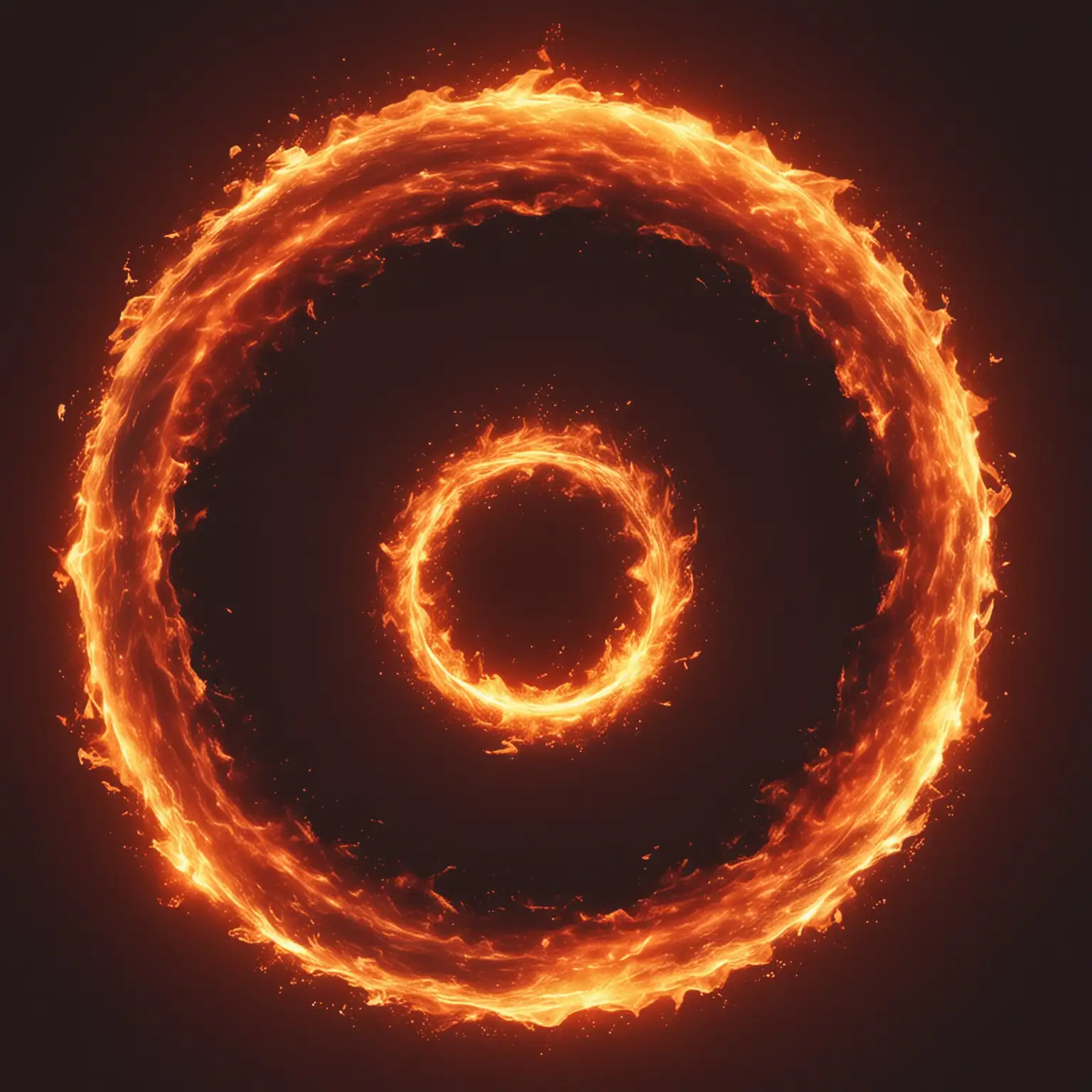 Genera la portada de single de musica electronica titulado 'Fire' como un circulo de fuego

