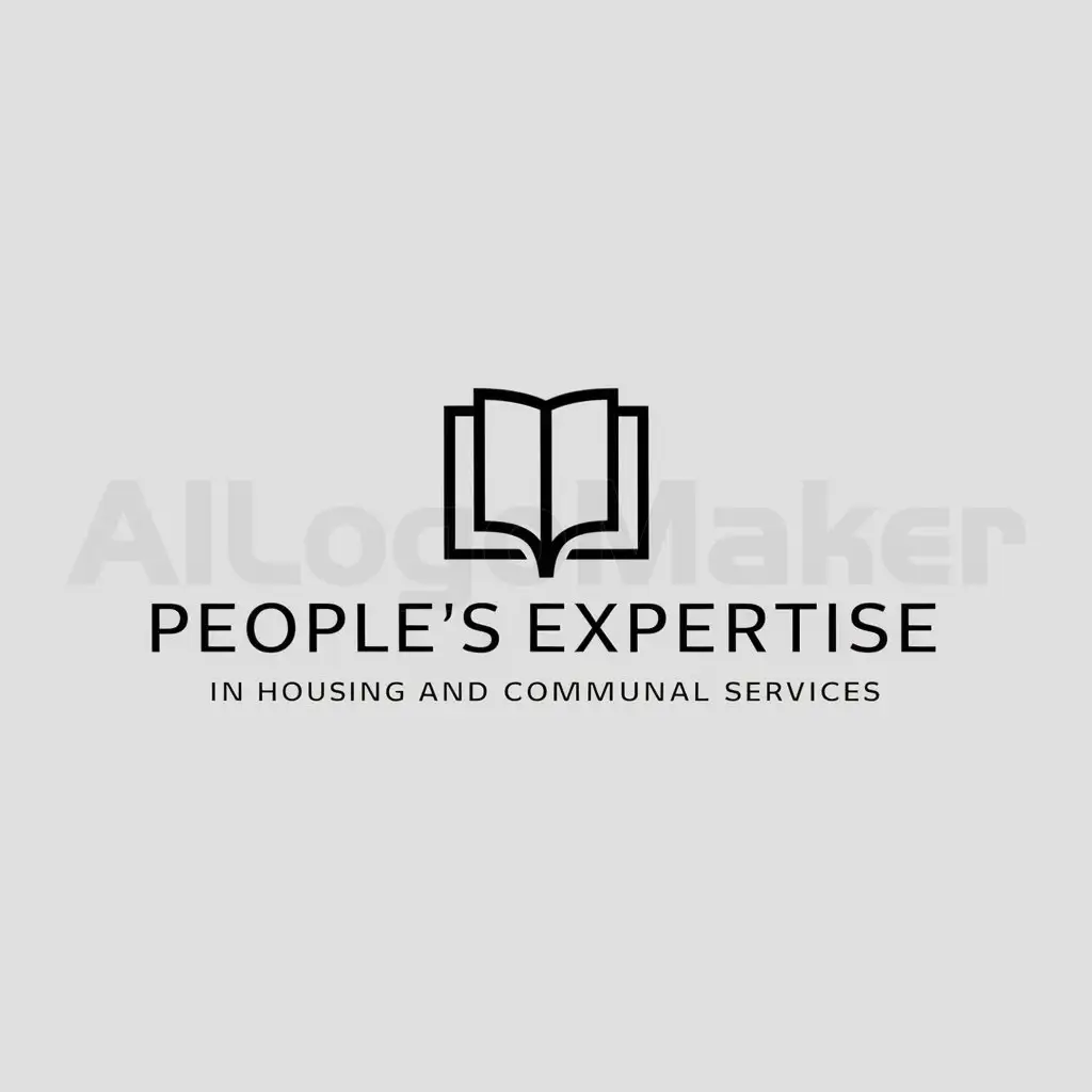 a logo design,with the text "people's expertise in housing and communal services", main symbol:law,Minimalistic,clear background