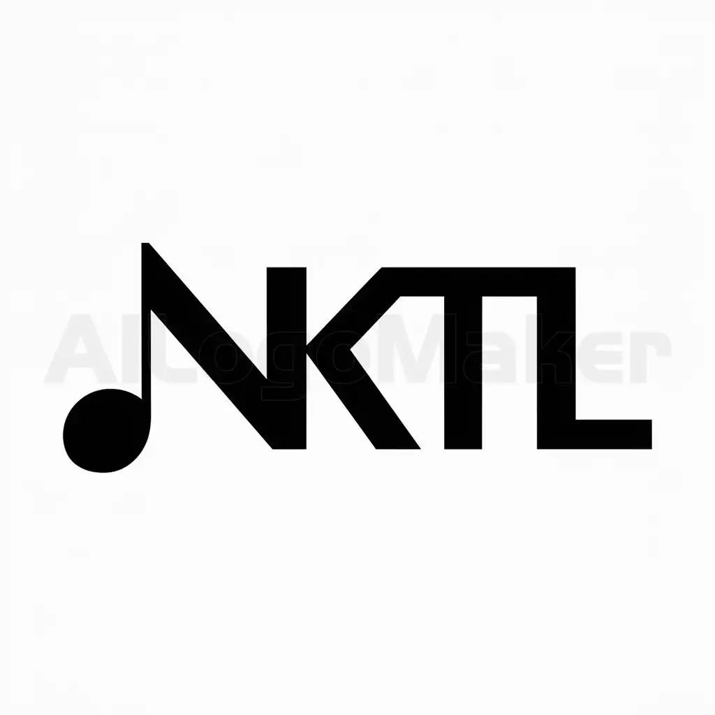 a logo design,with the text "NKTL", main symbol:musique,Moderate,clear background
