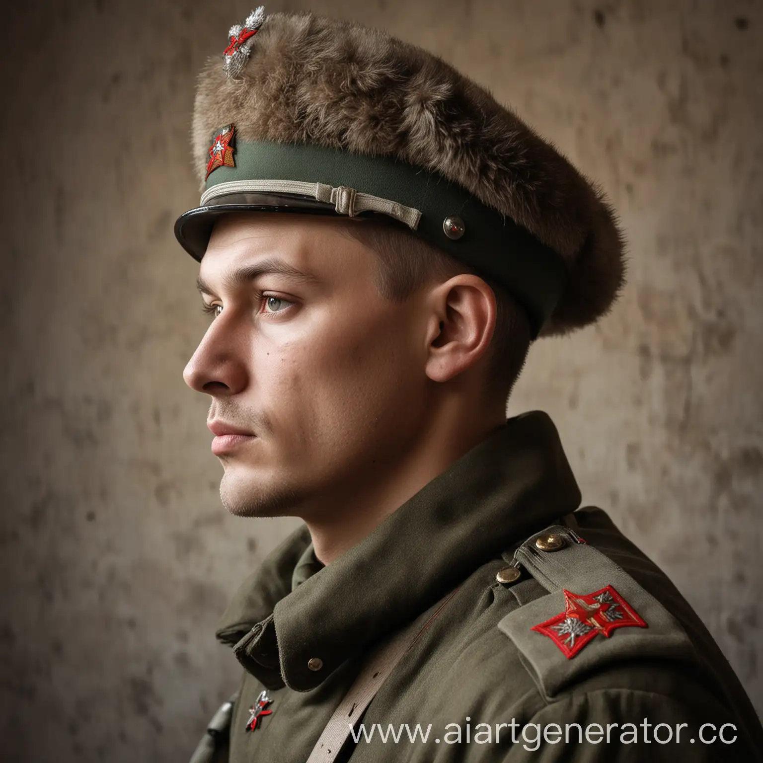Russian-Army-Soldier-Portrait-During-Great-Patriotic-War