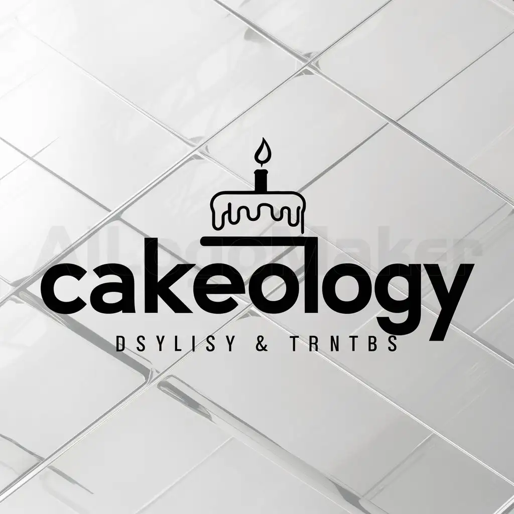 a logo design,with the text "Cakeology", main symbol:cake,Moderate,be used in cake industry,clear background