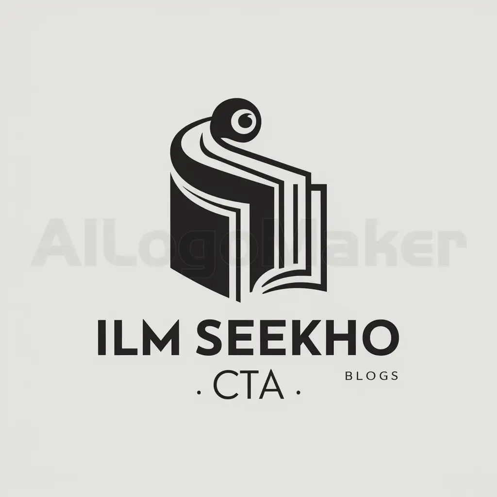 LOGO-Design-for-Ilm-Seekho-CTA-Educational-Books-and-Blogs-Emblem-on-Clear-Background