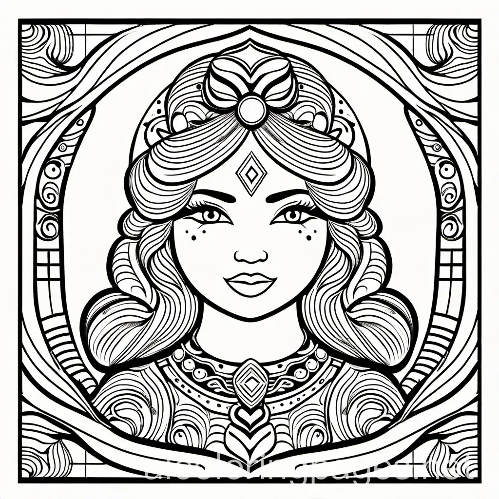 the names: Adalie Jasper Eden
, Coloring Page, black and white, line art, white background, Simplicity, Ample White Space. The background of the coloring page is plain white to make it easy for young children to color within the lines. The outlines of all the subjects are easy to distinguish, making it simple for kids to color without too much difficulty
