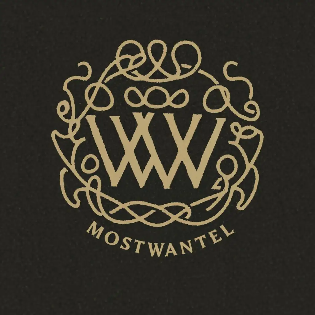 LOGO-Design-For-Most-Wanted-Elegant-MW-Emblem-with-Vibrant-Food-and-Wine-Motif