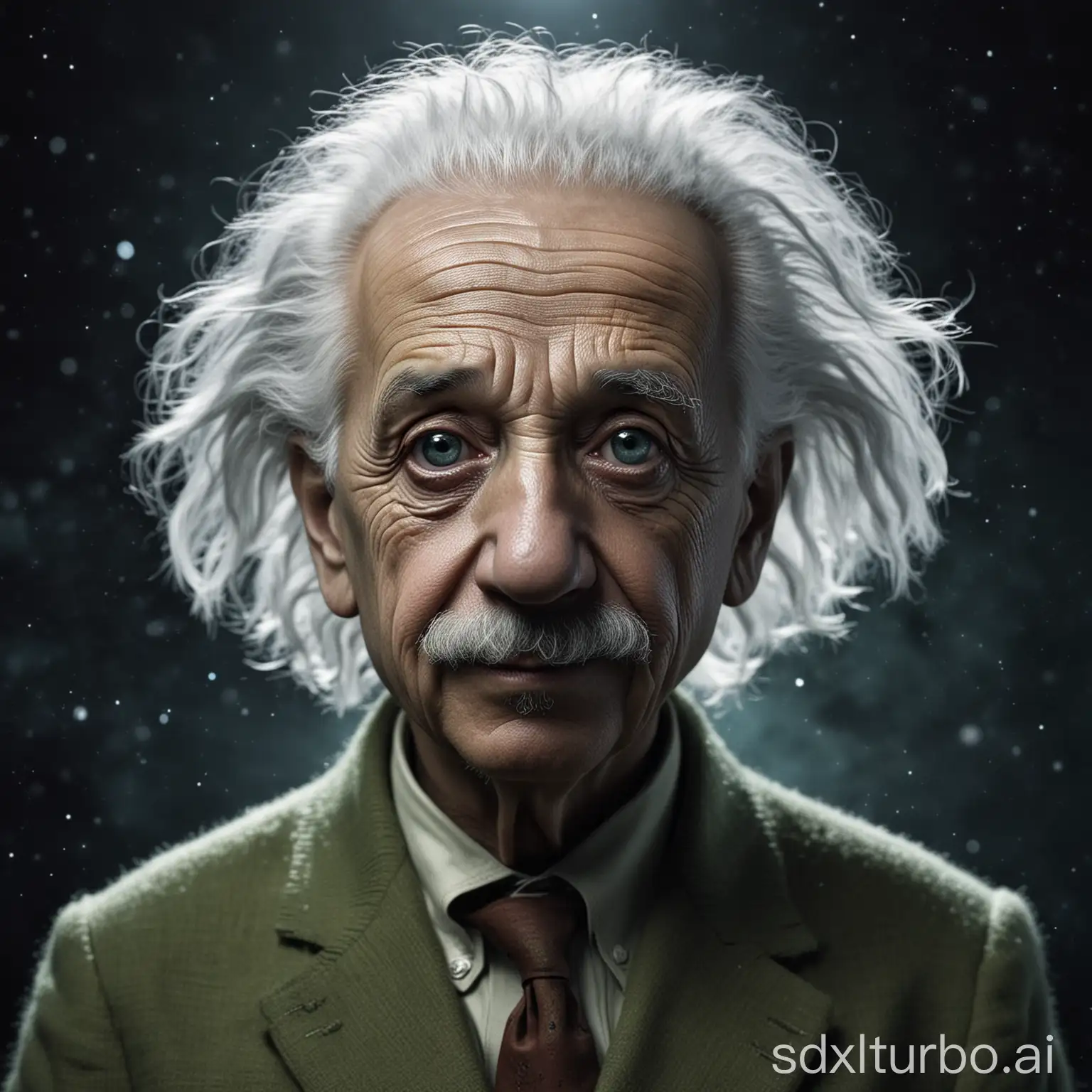 Albert-Einstein-as-an-Alien-Genius-Extraterrestrial-Portrait