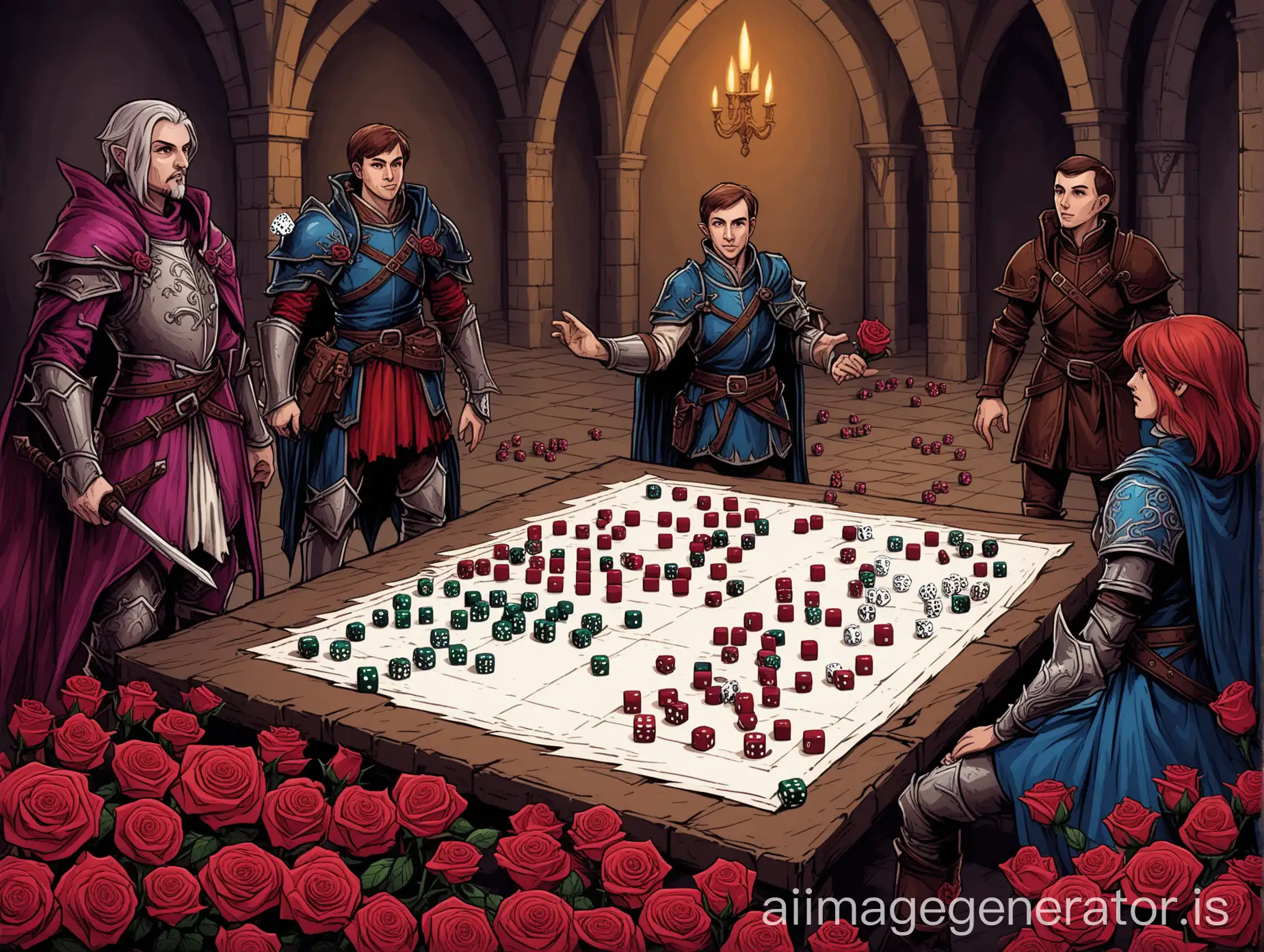 dungeons and dragons campaign called a court of dice and roses without text