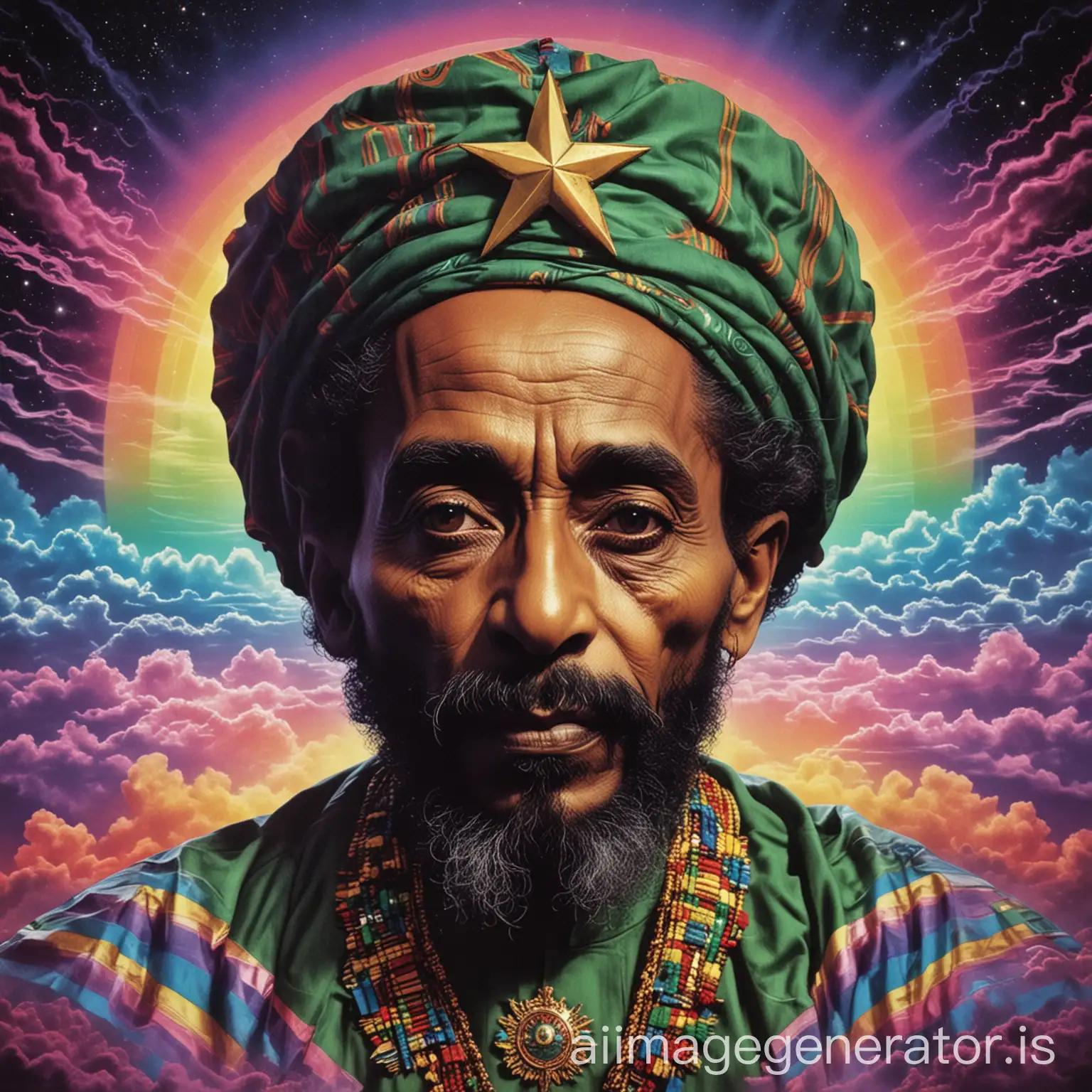 Vapor-Wave-Style-Art-with-Haile-Selassie-in-Center
