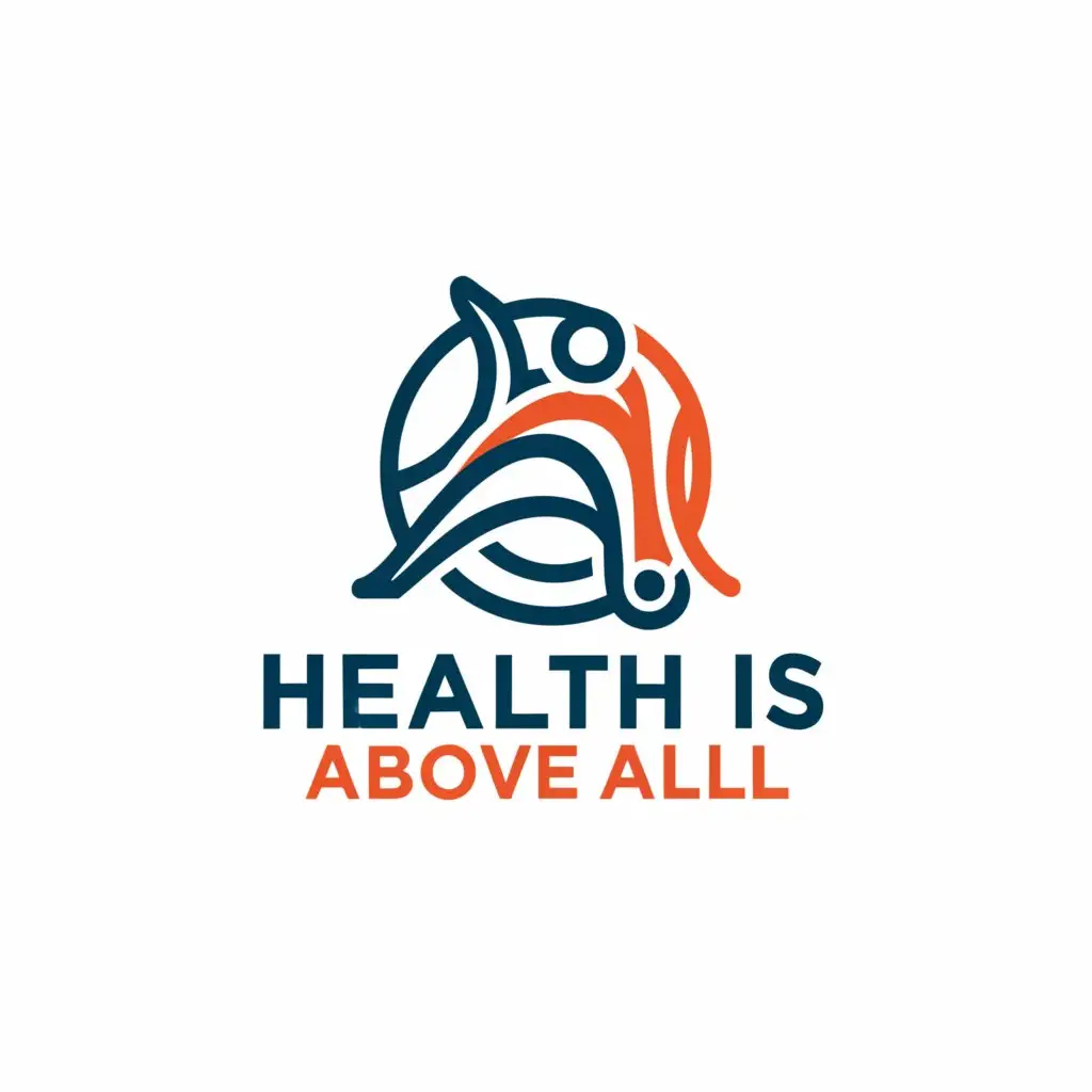 a logo design,with the text "health is above all", main symbol:sleep and sports,Minimalistic,be used in Education industry,clear background