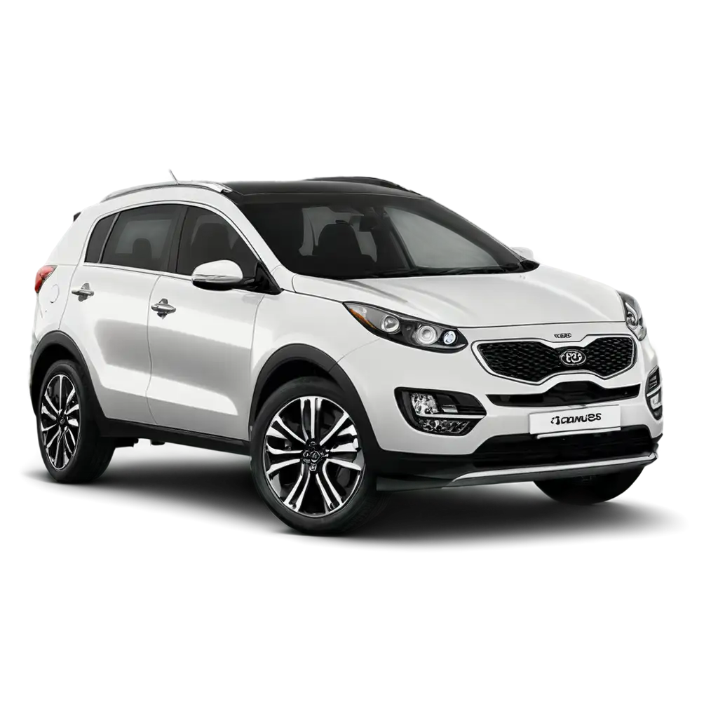 Kia sportage car white color
