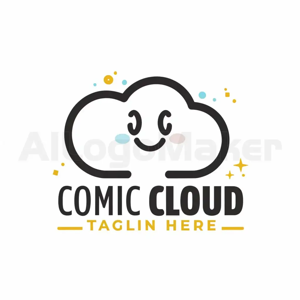 a logo design,with the text "Comic Cloud", main symbol:Cloud,Moderate,be used in Entertainment industry,clear background