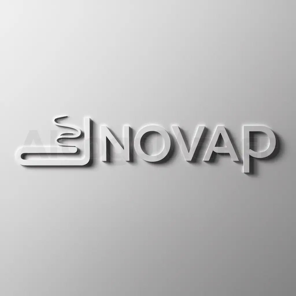 a logo design,with the text "NOVAP", main symbol:negative to cigarette,Minimalistic,be used in Education industry,clear background