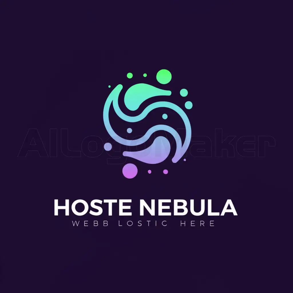 a logo design,with the text "Hosted Nebula", main symbol:nebula,Moderate,be used in Web Hosting industry,clear background