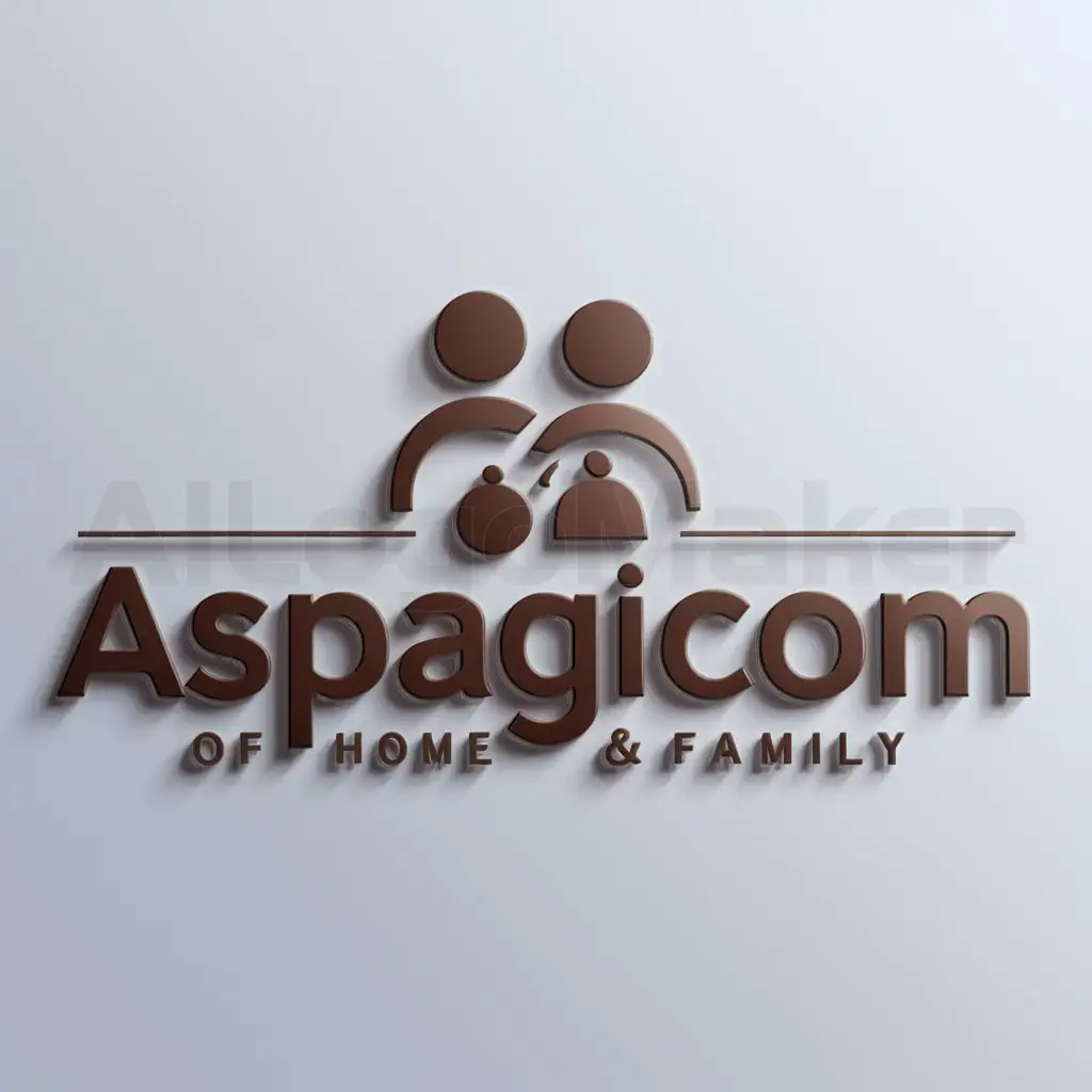 a logo design,with the text "ASPAGICOM", main symbol:FAMILIA,Moderate,be used in Home Family industry,clear background