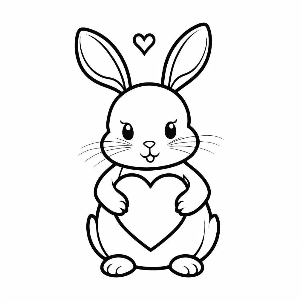 Adorable-Bunny-Holding-Heart-Coloring-Page-for-Kids-Simple-Line-Art-Design