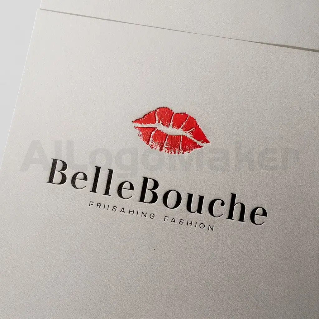 a logo design,with the text "bellebouche", main symbol:belle bouche,Minimalistic,be used in clothing industry,clear background