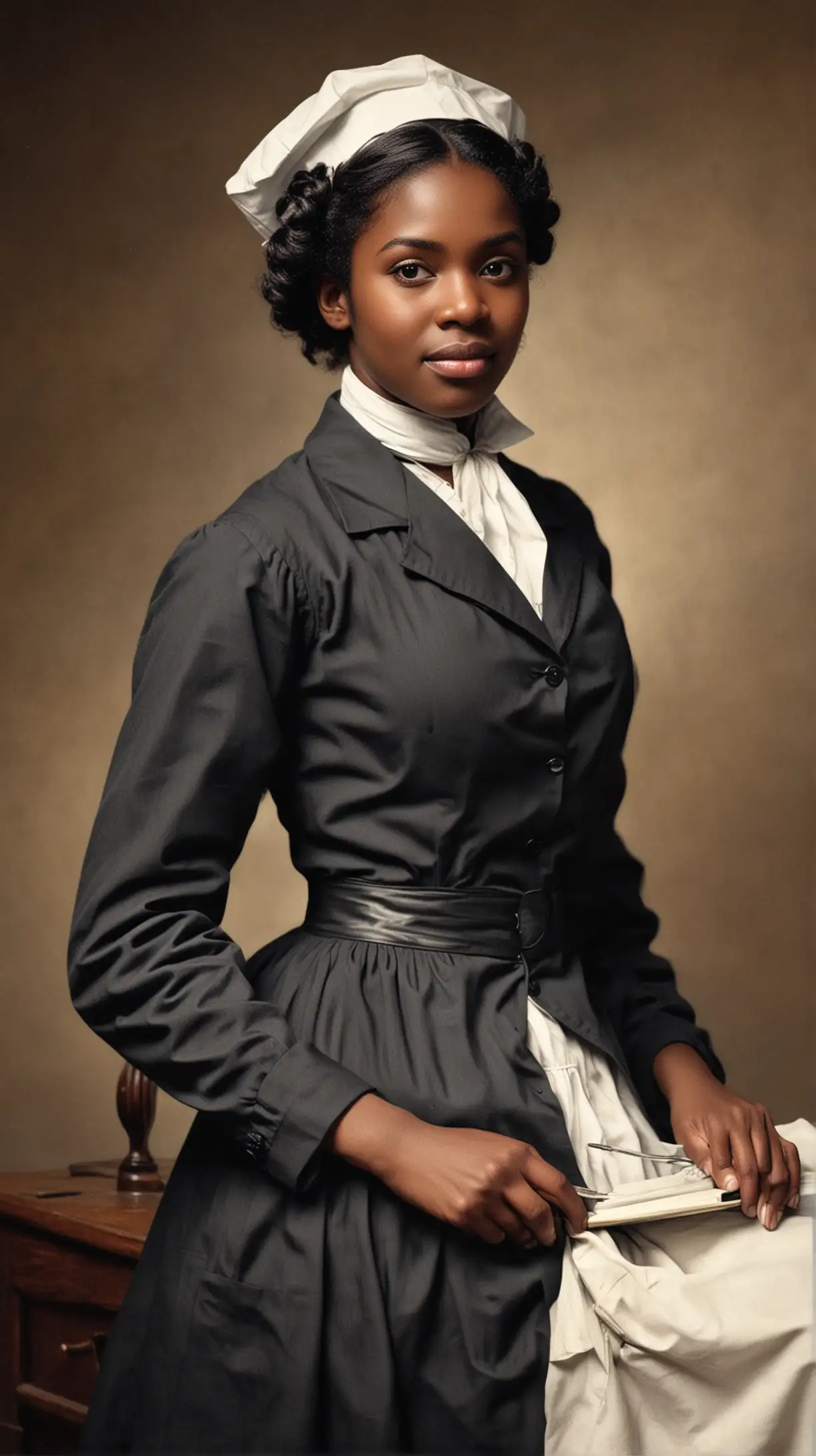 1865 Portrait of an Attractive Black Woman Physician and Nurse