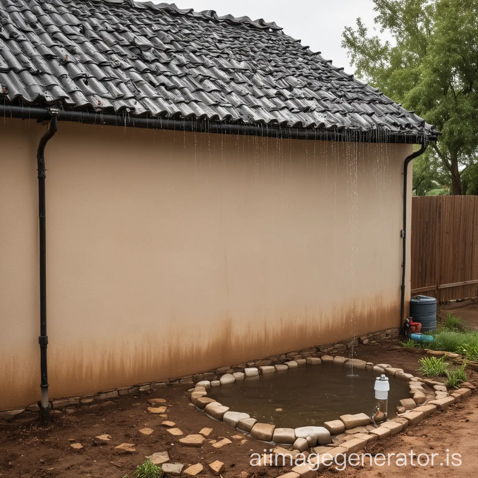 rainwater harvesting and conserving water.