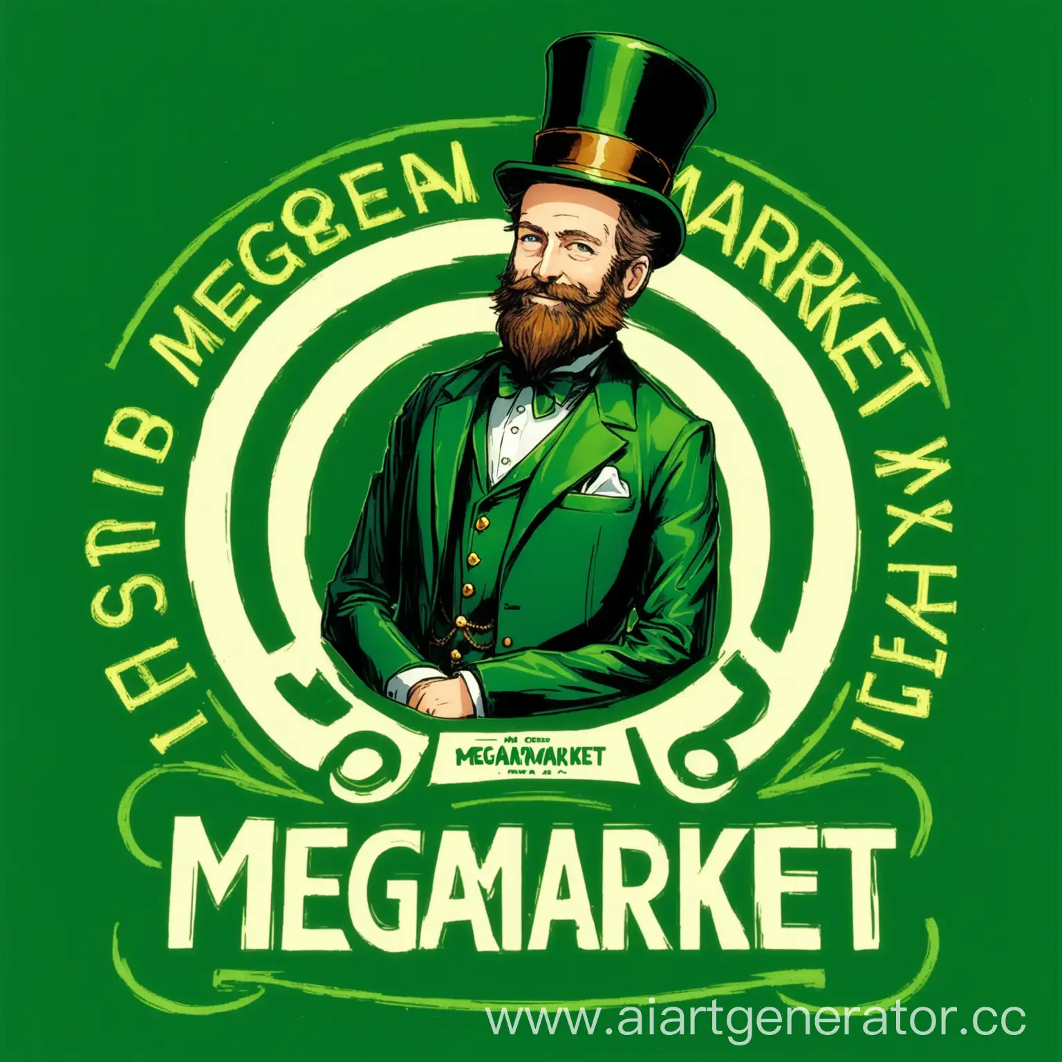 Vintage-Mr-Green-in-Top-Hat-and-Suit-at-Megamarket