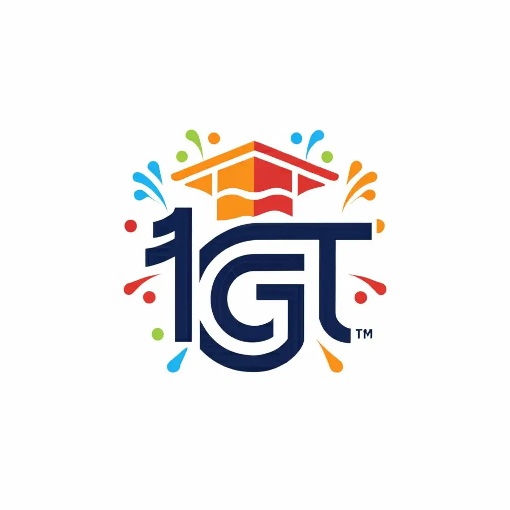 LOGO-Design-For-1GT-Minimalistic-Graduate-Headgear-and-Fireworks-Emblem-for-Education-Industry