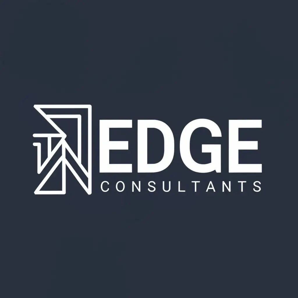 a logo design,with the text "EDGE Consultants", main symbol:EDGE,Minimalistic,be used in Finance industry,clear background