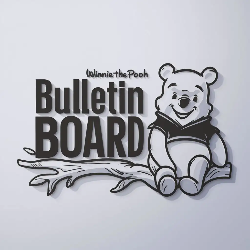 LOGO-Design-For-Bulletin-Board-Winnie-the-Pooh-Inspired-Logo-with-Moderate-Design