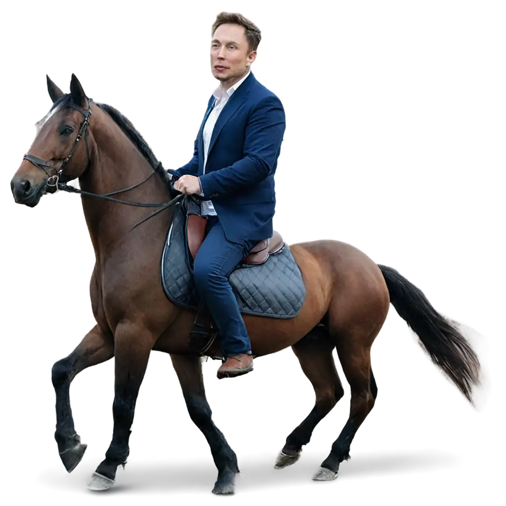 Elon musk on a horse