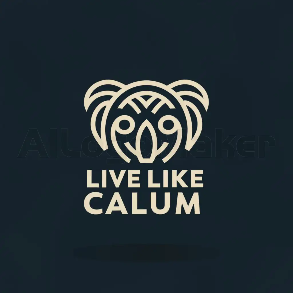 a logo design,with the text "Live Like Callum", main symbol:koala,complex,be used in Sports Fitness industry,clear background