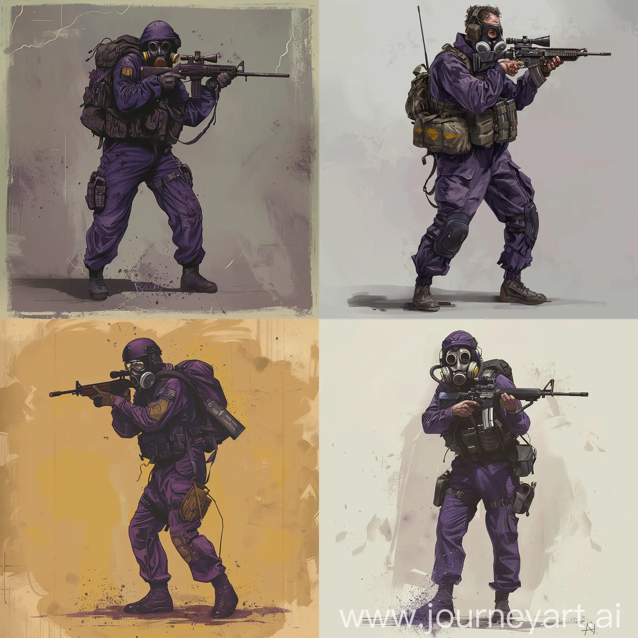 SAS-Operator-in-Dark-Purple-Jumpsuit-with-Hazmat-Gas-Mask-and-Sniper-Rifle