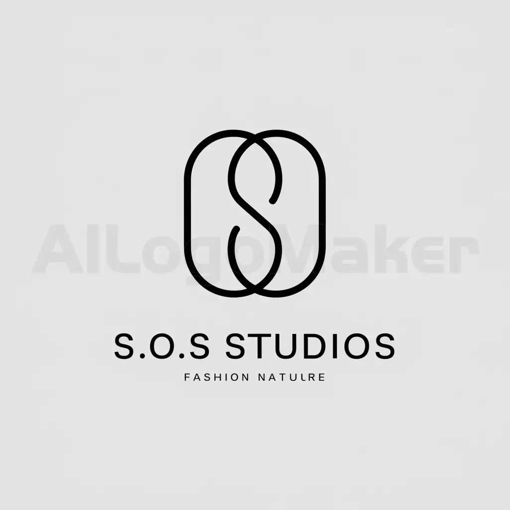 a logo design,with the text "S.O.S Studios", main symbol:minimalistic logo of janus,Minimalistic,be used in fashion industry,clear background