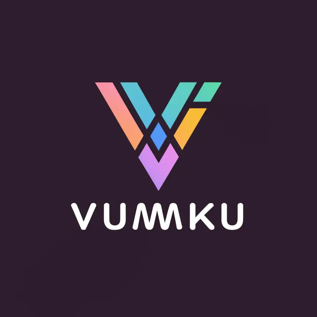 a logo design,with the text "Vumiku", main symbol:V,Moderate,clear background