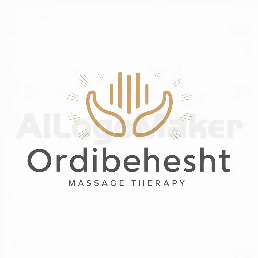 a logo design,with the text "Ordibehesht", main symbol:massage therapy,Moderate,clear background