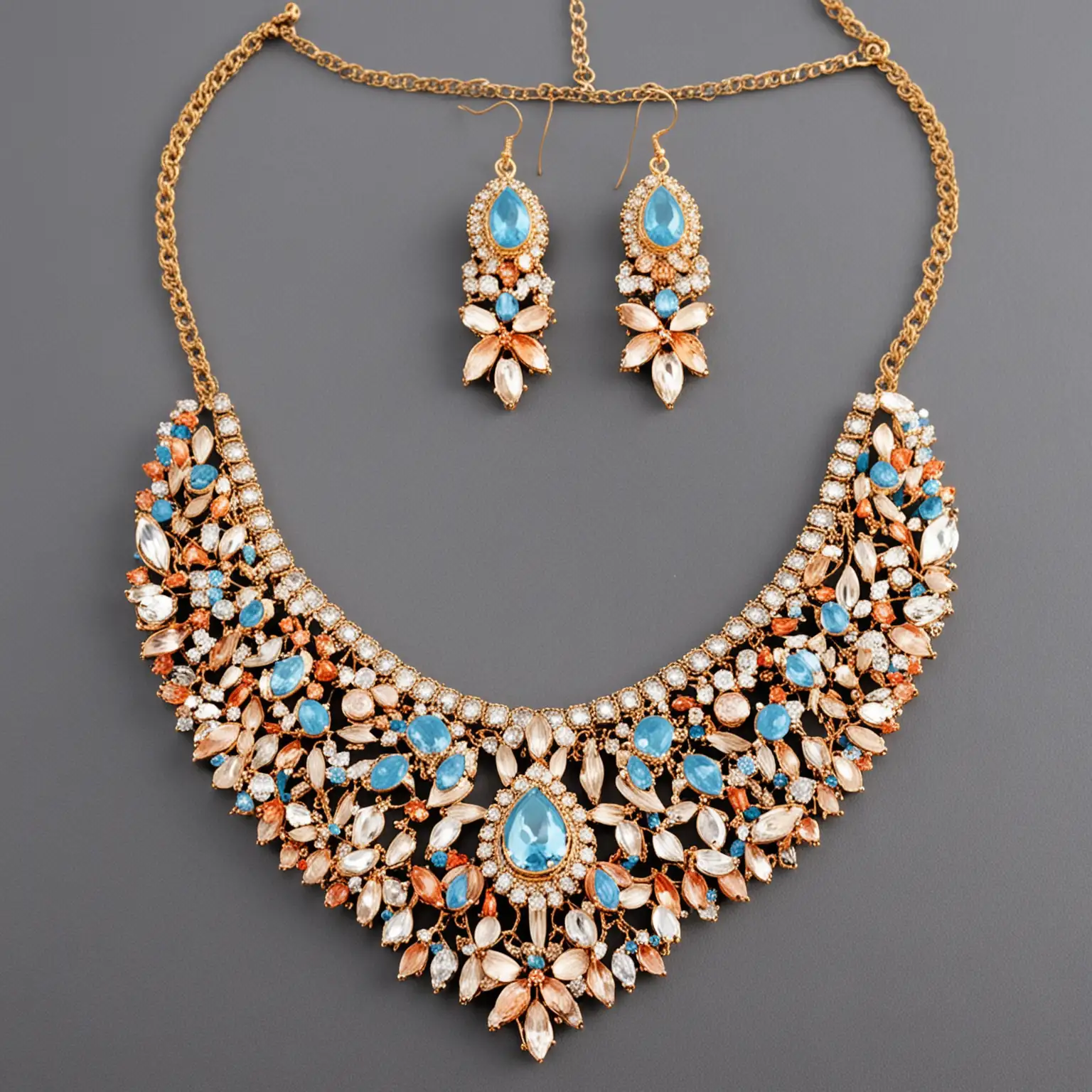 Stylish Fashion Necklaces and Earrings for Party Ensemble