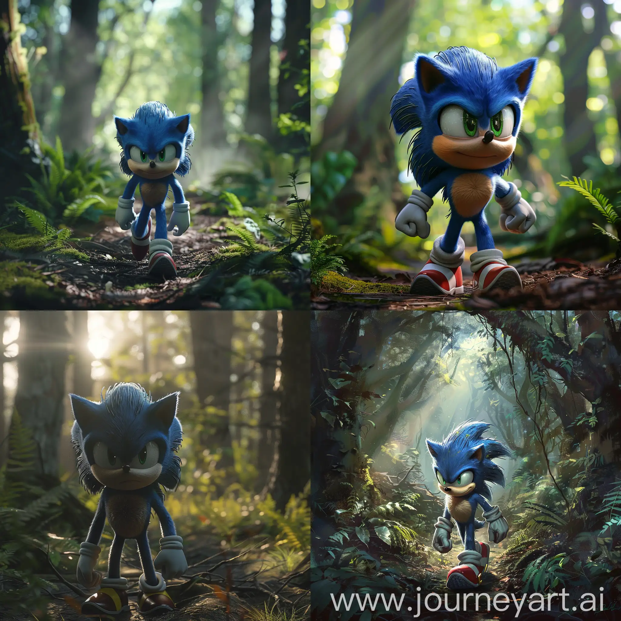 Sonic the hedgehog movie un the forest