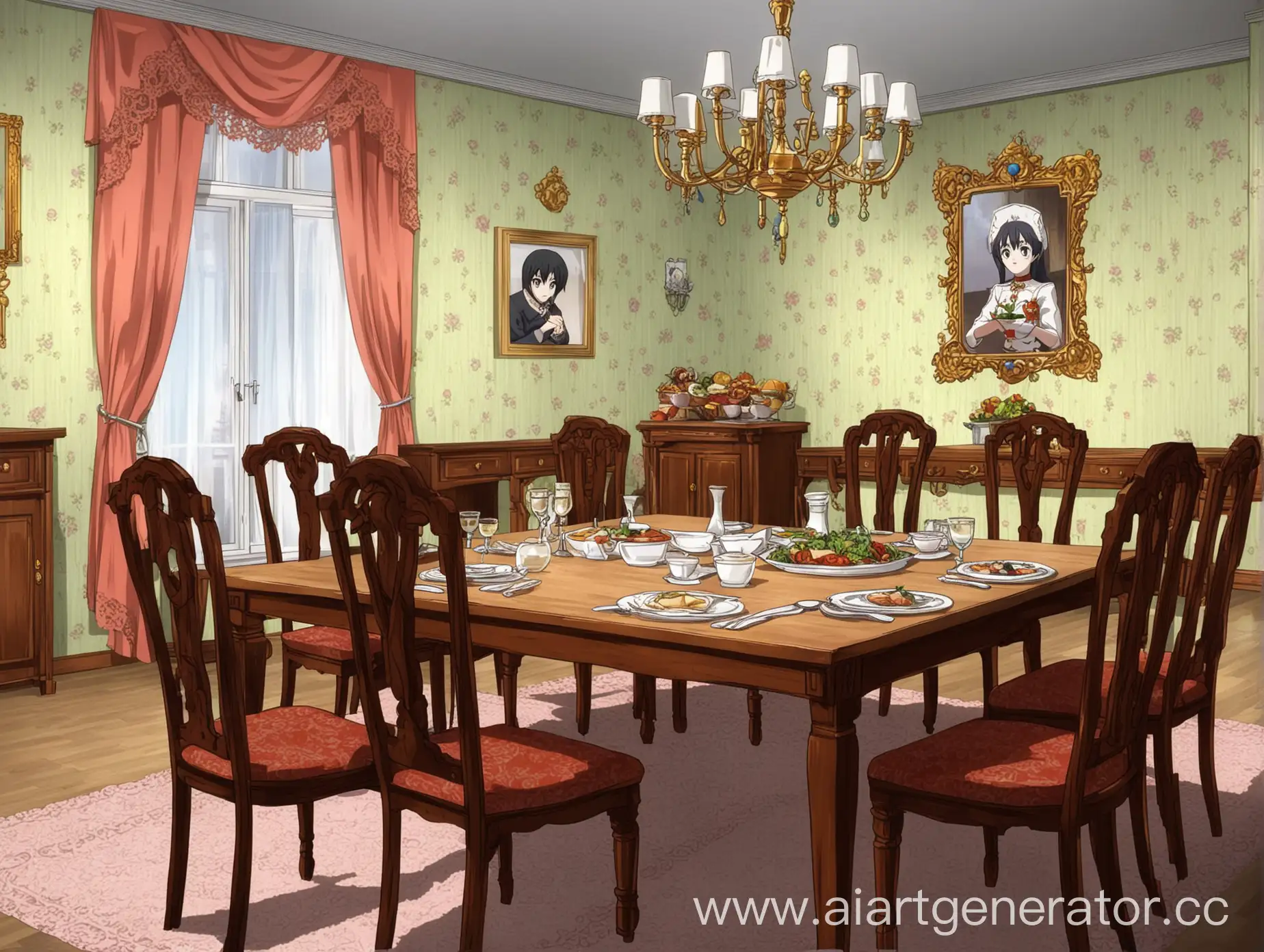 Anime-Dining-Room-Scene-in-Russia-Vibrant-Cultural-Fusion-and-Culinary-Delight