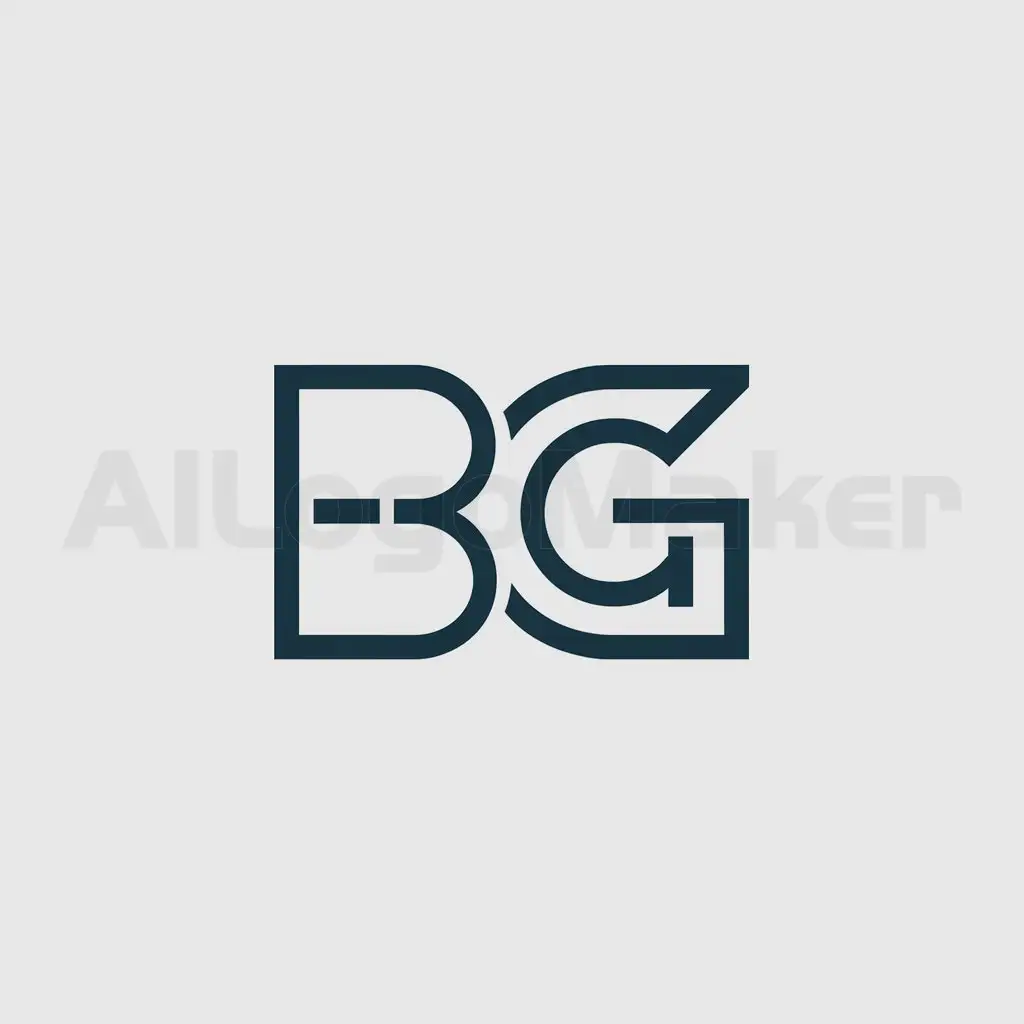 a logo design,with the text "BG", main symbol:BG,Minimalistic,clear background
