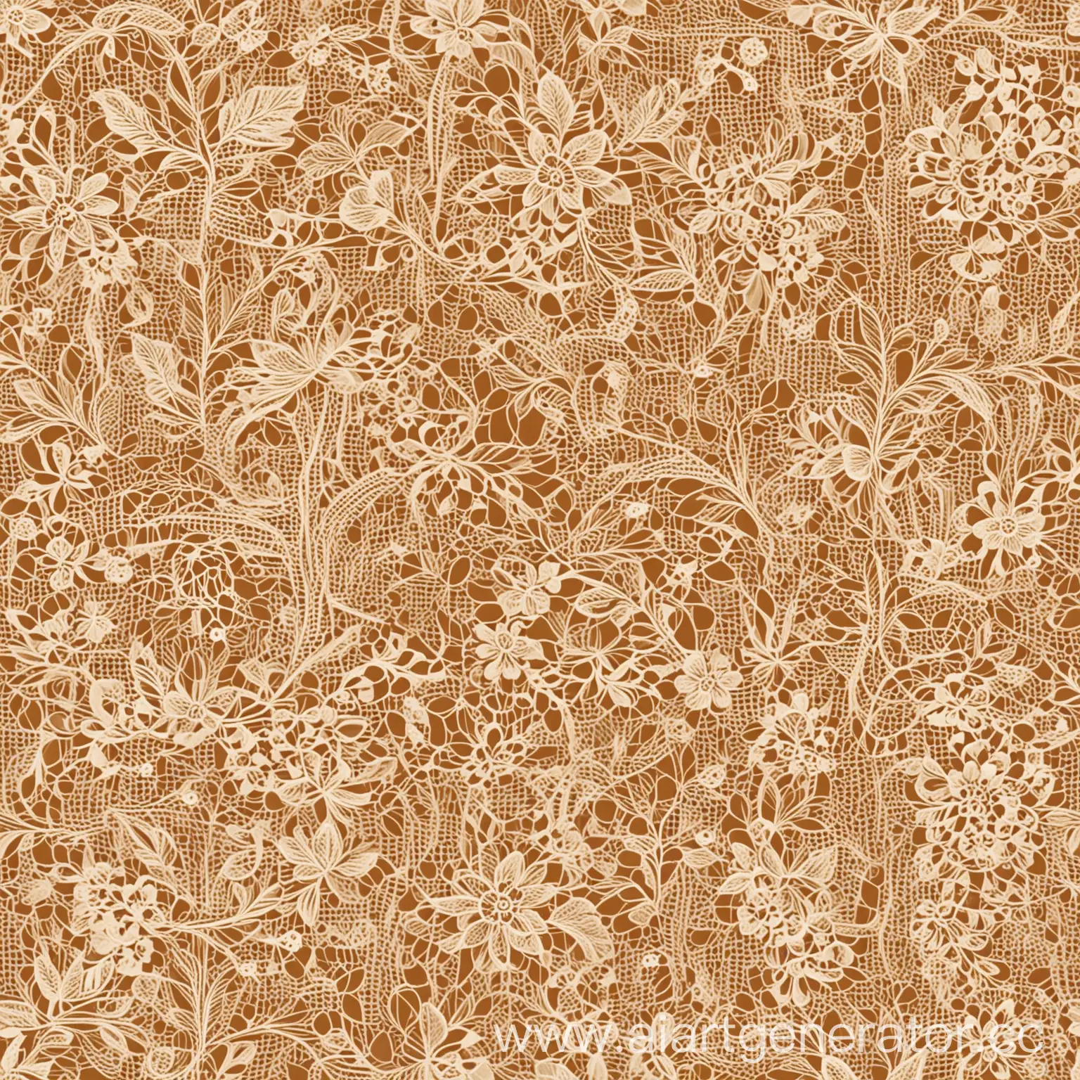 Stylized-Flowers-and-Lace-Pattern-on-Beige-Background