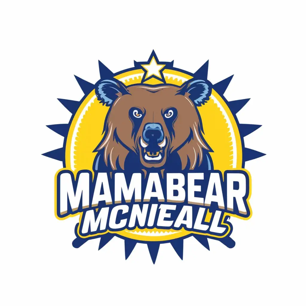 LOGO-Design-for-MamaBear-McNeal-Bold-Blue-and-Vibrant-Yellow-with-Bear-and-Star-Emblem