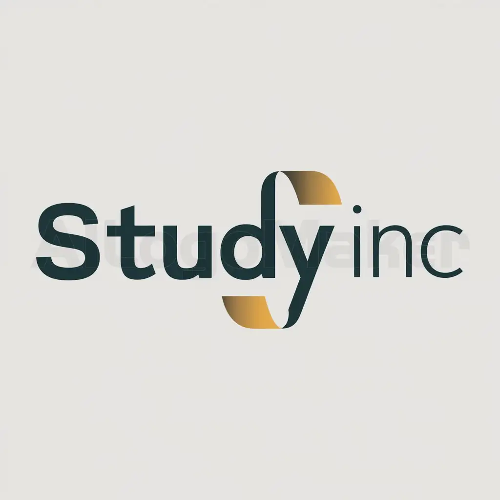 a logo design,with the text "Study Inc", main symbol:Study,Moderate,clear background