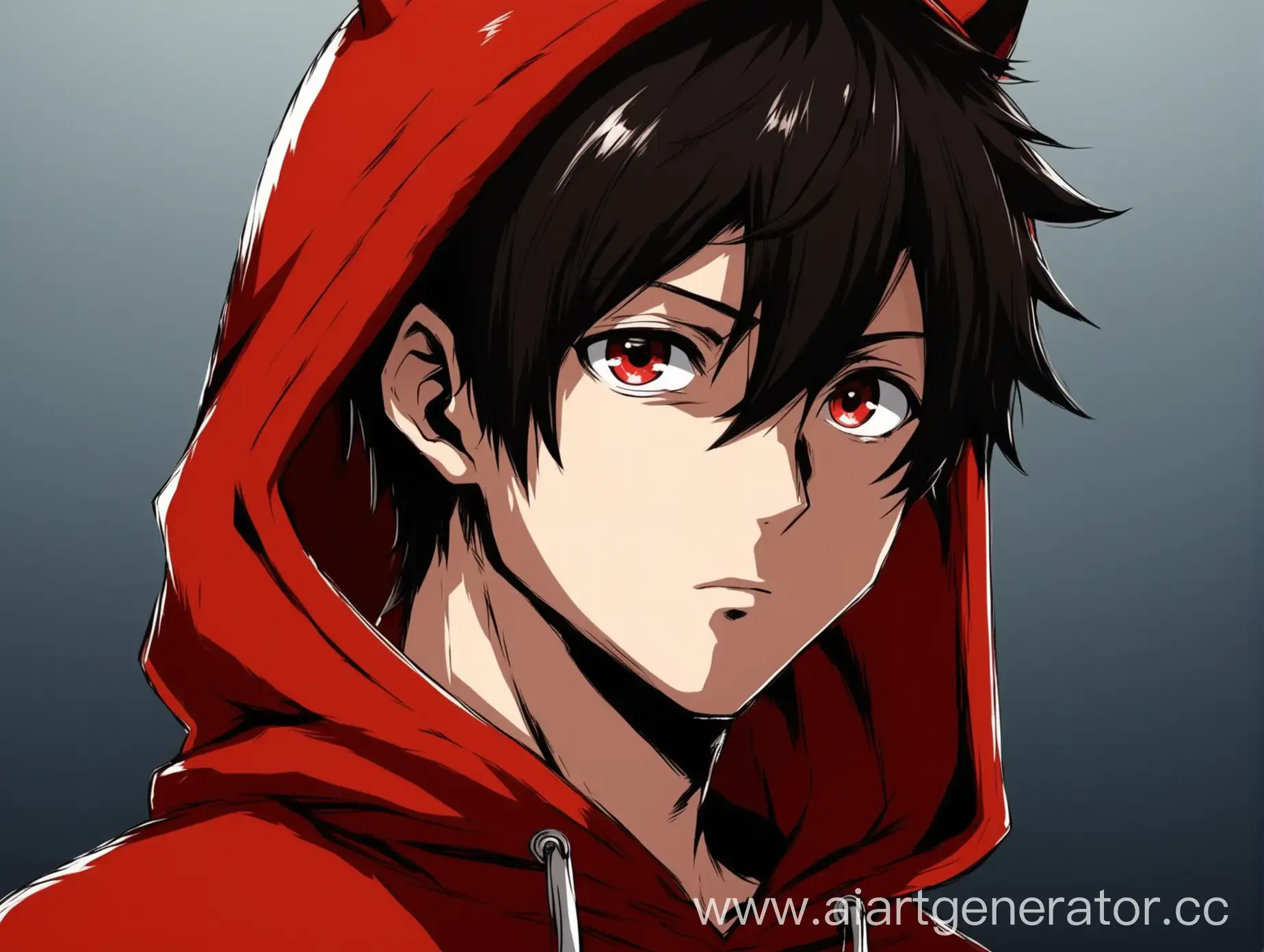 Anime-Boy-in-Red-Hoodie-with-Dark-Hair-and-Eyes