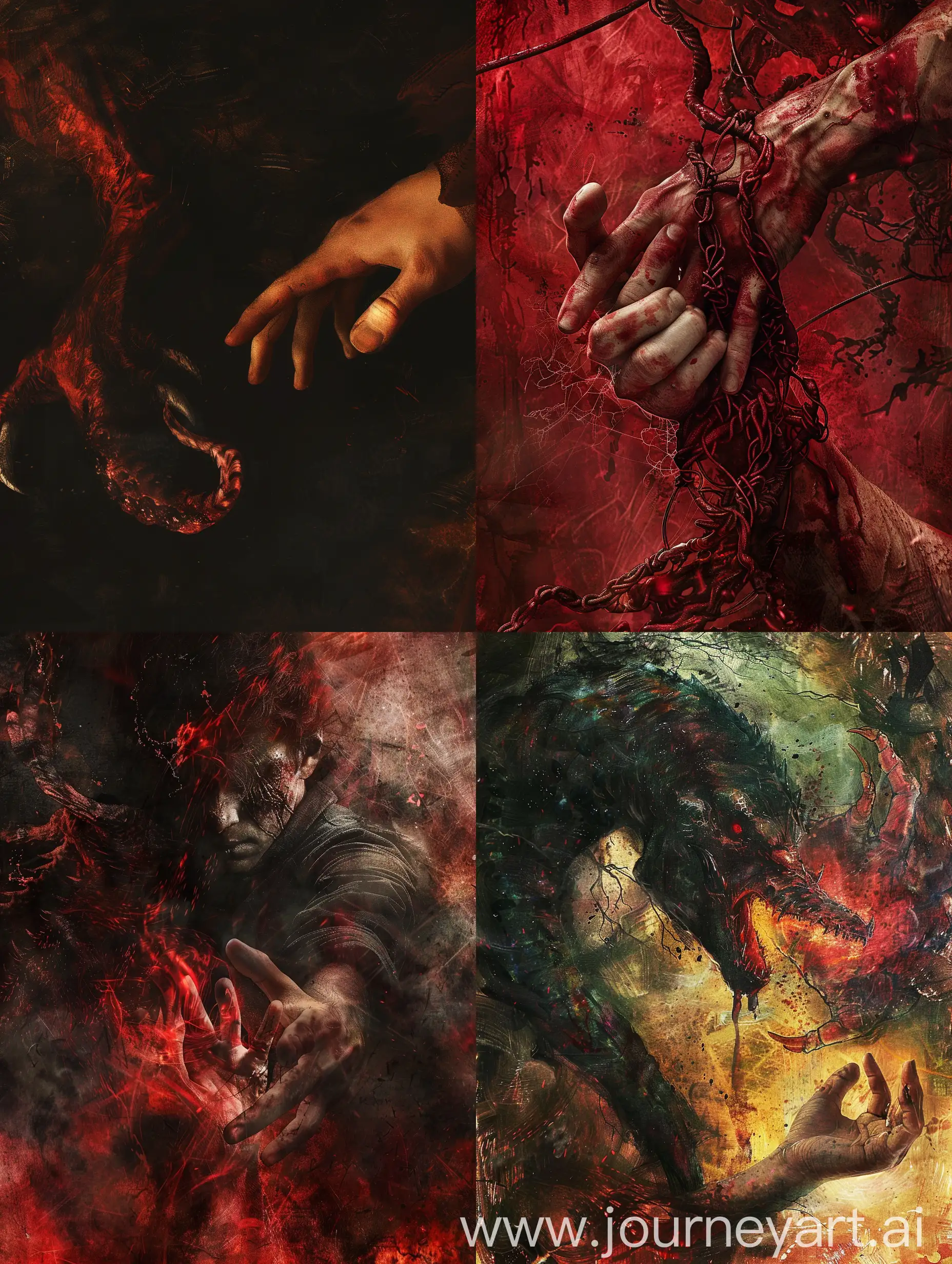 Demon-Dragging-Human-into-Hell-Dark-and-Surreal-Artwork